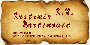 Krstimir Martinović vizit kartica